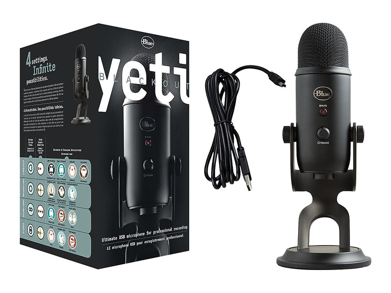 Blue Microphones Yeti Professional USB Microphone, Black (988-000100)