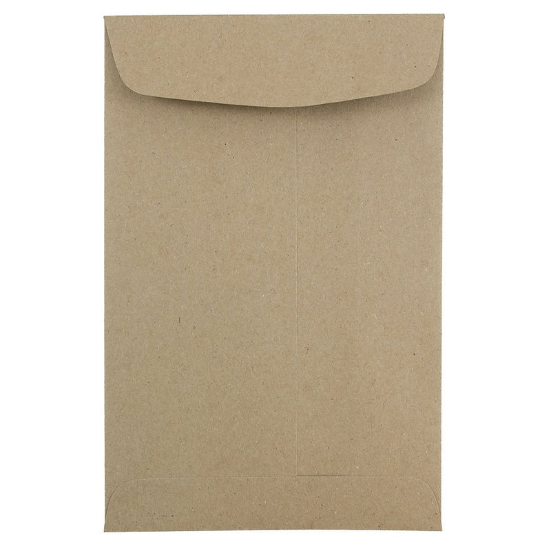 JAM Paper 6" x 9" Kraft Open End Catalog Envelopes, Brown Kraft Paper Bag, 10/Pack (51286524B)