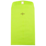 JAM Paper 6" x 9" Open End Catalog Colored Envelopes with Clasp Closure, Ultra Lime Green, 10/Pack (V0128133B)