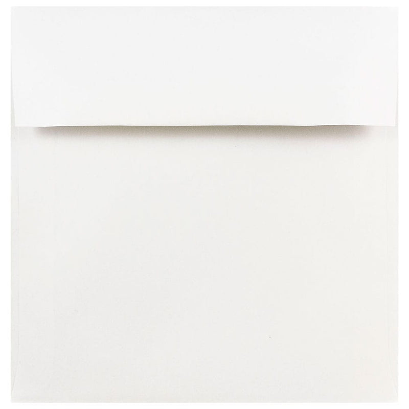JAM Paper 8 x 8 Square Invitation Envelopes, White, 25/Pack (3992315)