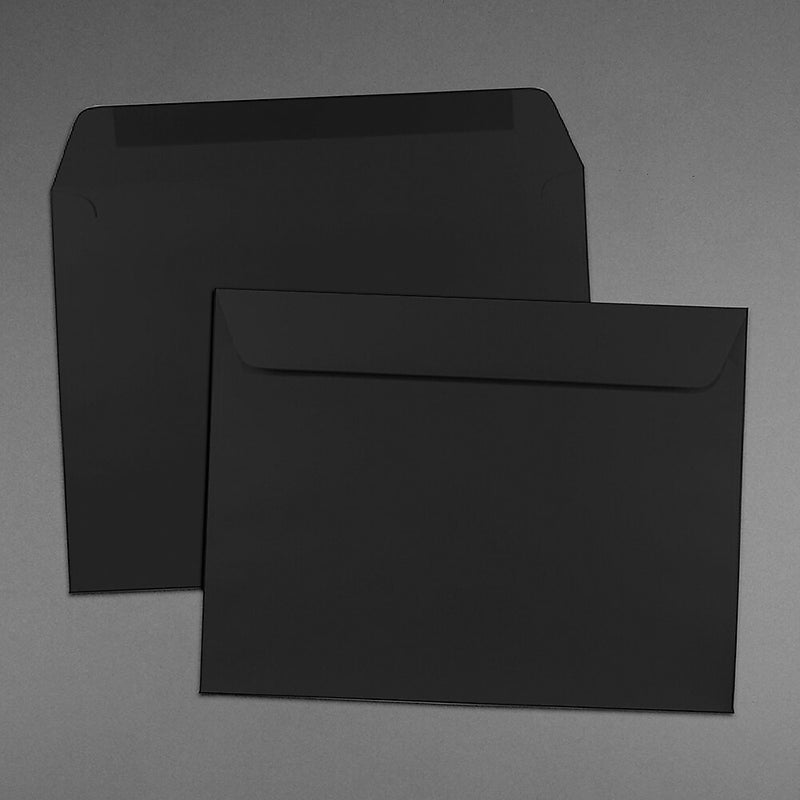 JAM Paper 9" x 12" Booklet Envelopes, Black, 25/Pack (2112755)