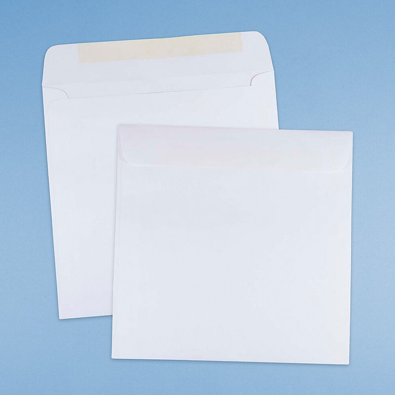 JAM Paper 8.5 x 8.5 Square Invitation Envelopes, White, 100/Pack (4231B)