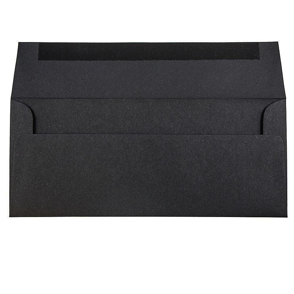 JAM Paper #10 Business Envelope, 4 1/8" x 9 1/2", Black, 25/Pack (900921796)