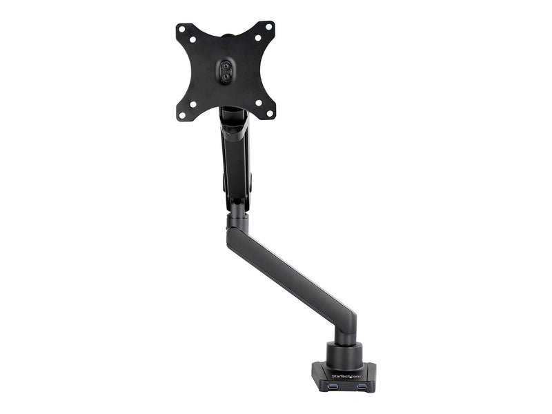 StarTech.com Desk Mount Monitor Arm, Slim Full Motion Adjustable Single VESA up to 17.6lbs (8kg) Display, Up 35", Black