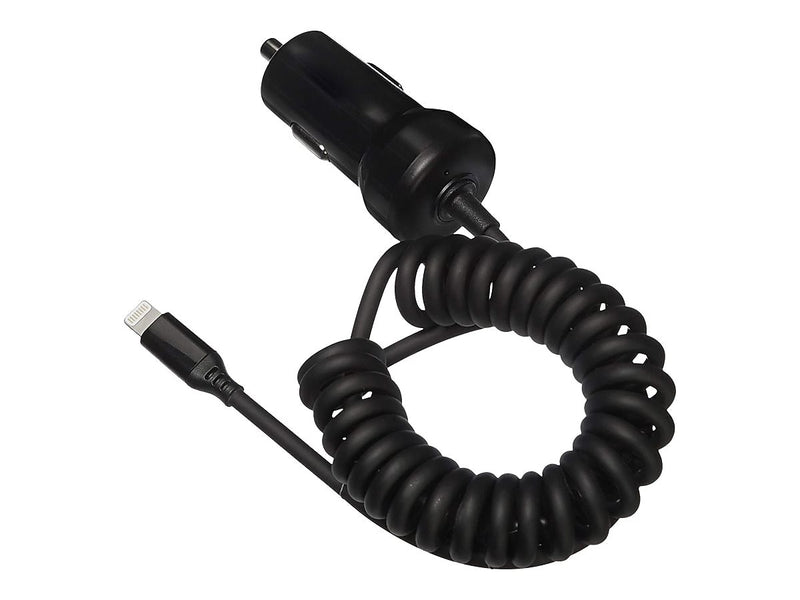 4XEM Lightning Car Charger for iPhone/iPad/iPod Touch, Black (4X8PINCHRGBK)