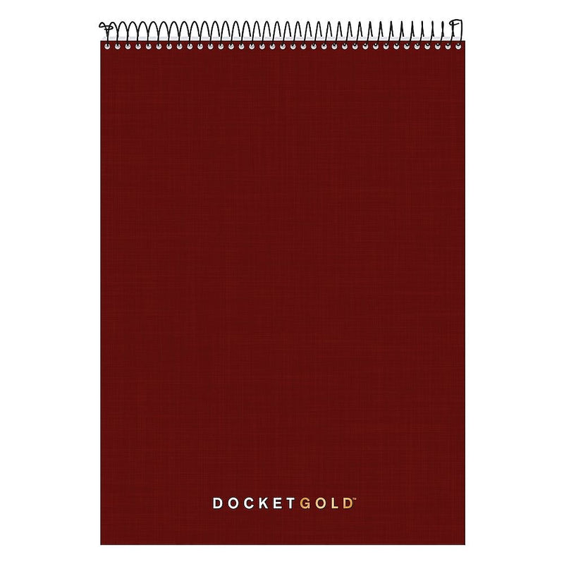 TOPS Docket Gold Notepad, 8.5" x 11.75", Project Ruled, Maroon, 70 Sheets/Pad (63753)