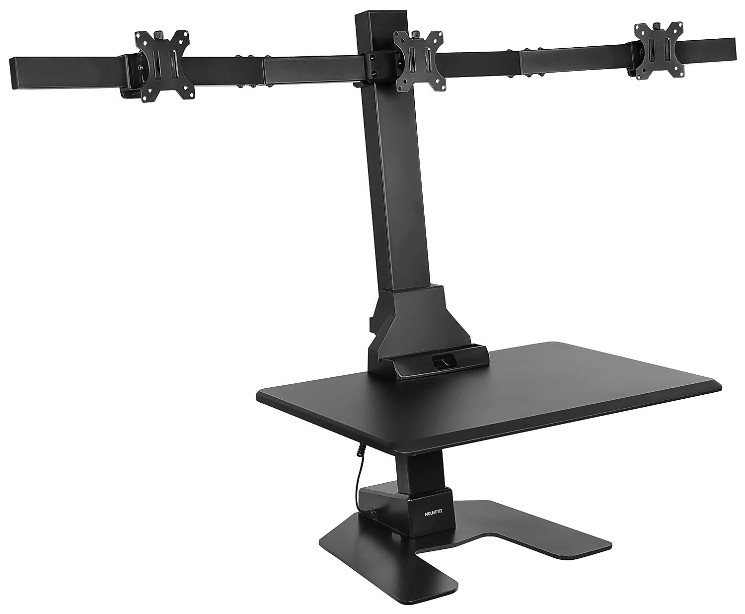 Mount-It! 28"W Adjustable Triple Monitor Mount, Black (MI-7983)