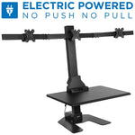 Mount-It! 28"W Adjustable Triple Monitor Mount, Black (MI-7983)