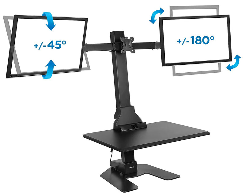 Mount-It! 28"W Adjustable Triple Monitor Mount, Black (MI-7983)