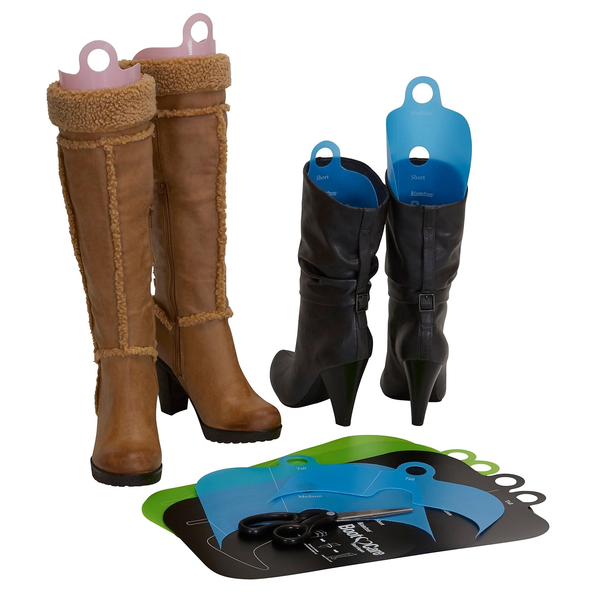 Household Essentials 4 Pair Pliable Plastic Boot Shapers, Multicolor (69444-1)