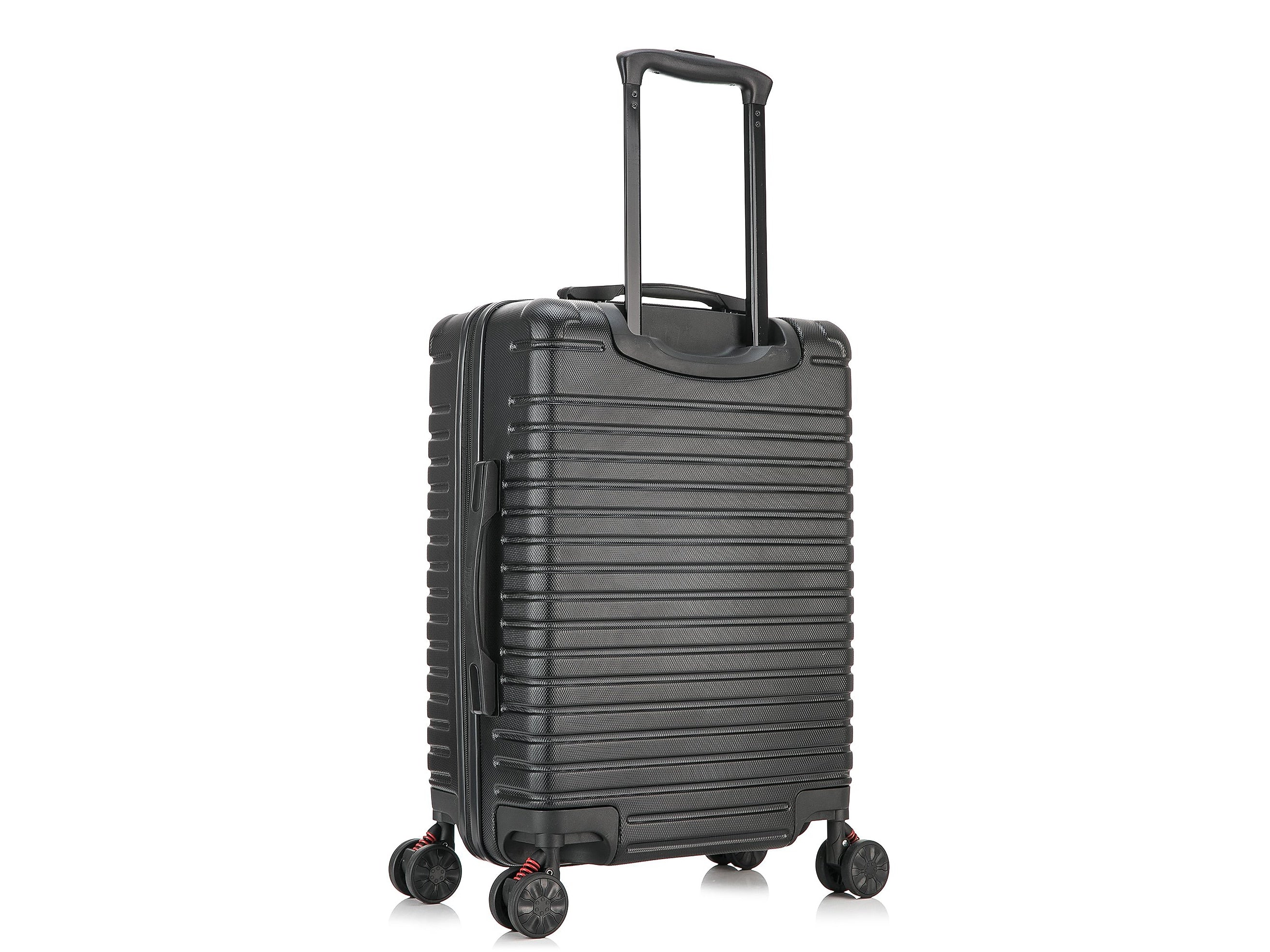 InUSA Deep 20" Hardside Carry-On Suitcase, 4-Wheeled Spinner, TSA Checkpoint Friendly, Black (IUDEE00S-BLK)
