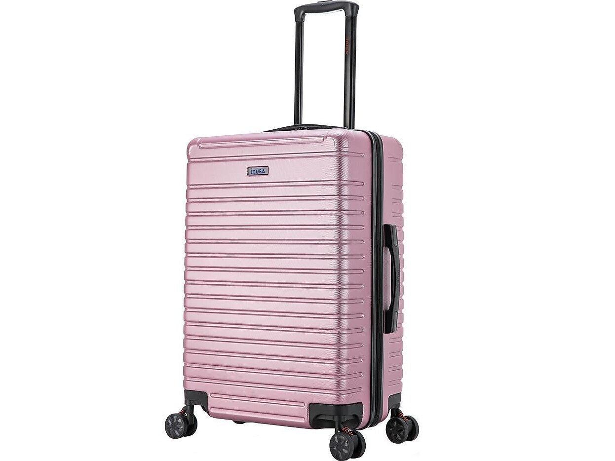 InUSA Deep 24" Hardside Suitcase, 4-Wheeled Spinner, TSA Checkpoint Friendly, Rose Gold (IUDEE00M-ROS)