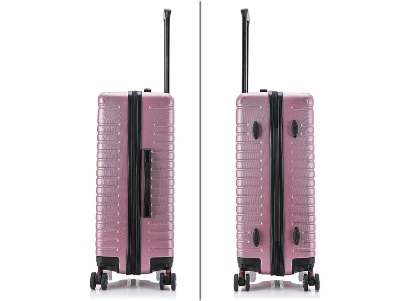 InUSA Deep 24" Hardside Suitcase, 4-Wheeled Spinner, TSA Checkpoint Friendly, Rose Gold (IUDEE00M-ROS)