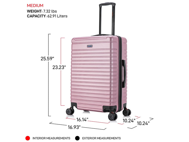 InUSA Deep 24" Hardside Suitcase, 4-Wheeled Spinner, TSA Checkpoint Friendly, Rose Gold (IUDEE00M-ROS)