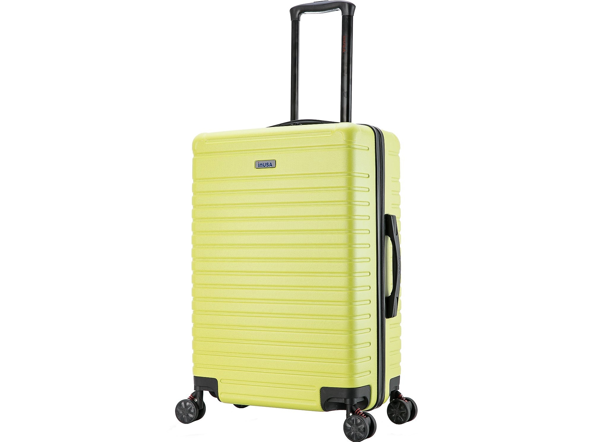 InUSA Deep 25.59" Hardside Suitcase, 4-Wheeled Spinner, TSA Checkpoint Friendly, Green (IUDEE00M-GRN)