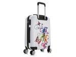 InUSA Fusion 20" Hardside Butterfly Carry-On Suitcase, 4-Wheeled Spinner, TSA Checkpoint Friendly, White (IUAPC00S-FUS)