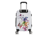 InUSA Fusion 20" Hardside Butterfly Carry-On Suitcase, 4-Wheeled Spinner, TSA Checkpoint Friendly, White (IUAPC00S-FUS)