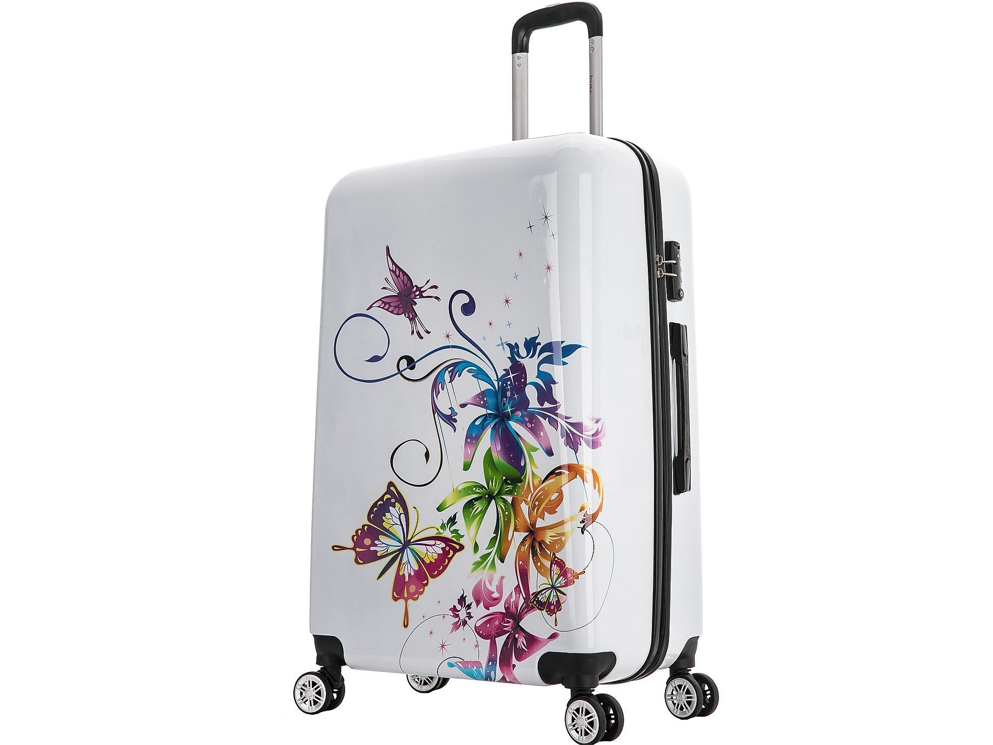 InUSA Fusion 28" Hardside Butterfly Suitcase, 4-Wheeled Spinner, TSA Checkpoint Friendly, Fusion (IUAPC00L-FUS)