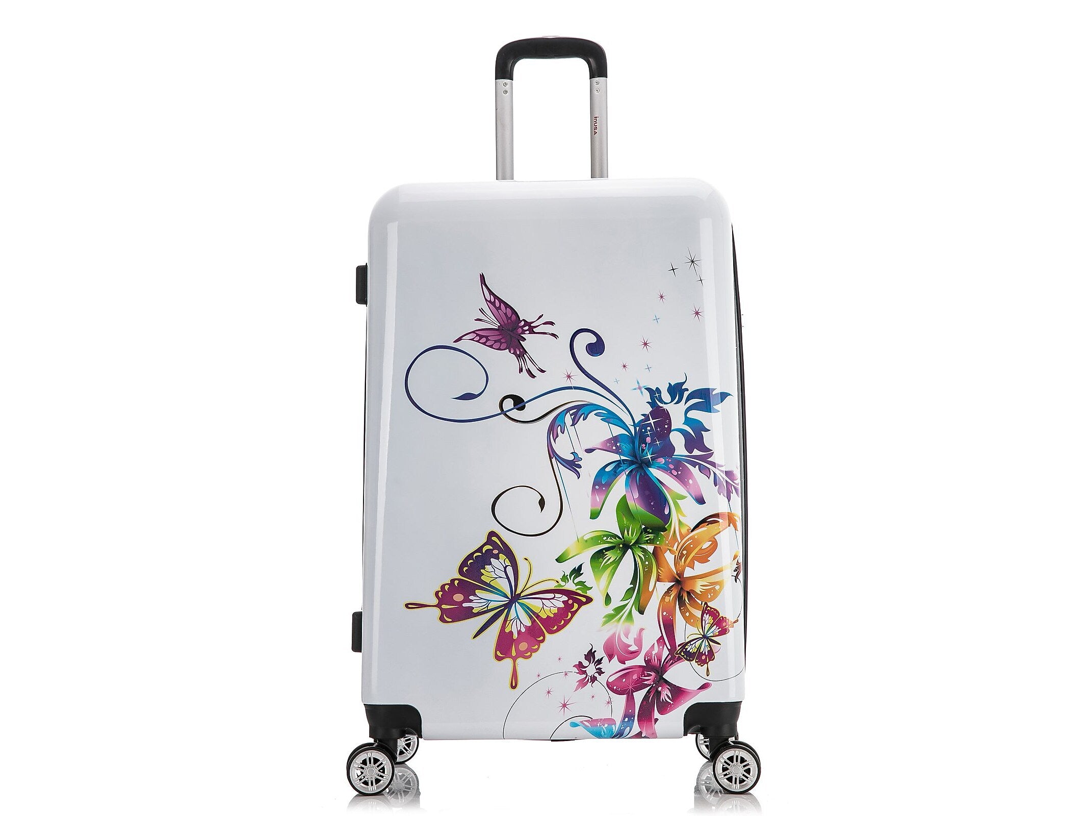 InUSA Fusion 28" Hardside Butterfly Suitcase, 4-Wheeled Spinner, TSA Checkpoint Friendly, Fusion (IUAPC00L-FUS)