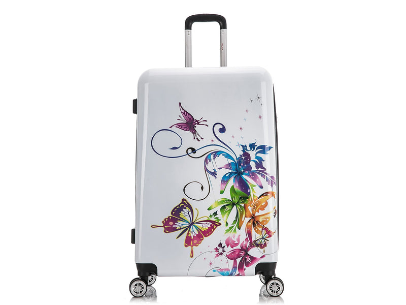 InUSA Fusion 28" Hardside Butterfly Suitcase, 4-Wheeled Spinner, TSA Checkpoint Friendly, Fusion (IUAPC00L-FUS)