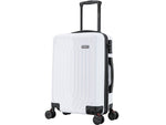DUKAP Stratos 21.65" Hardside Carry-On Suitcase, 4-Wheeled Spinner, TSA Checkpoint Friendly, White (DKSTR00S-WHI)