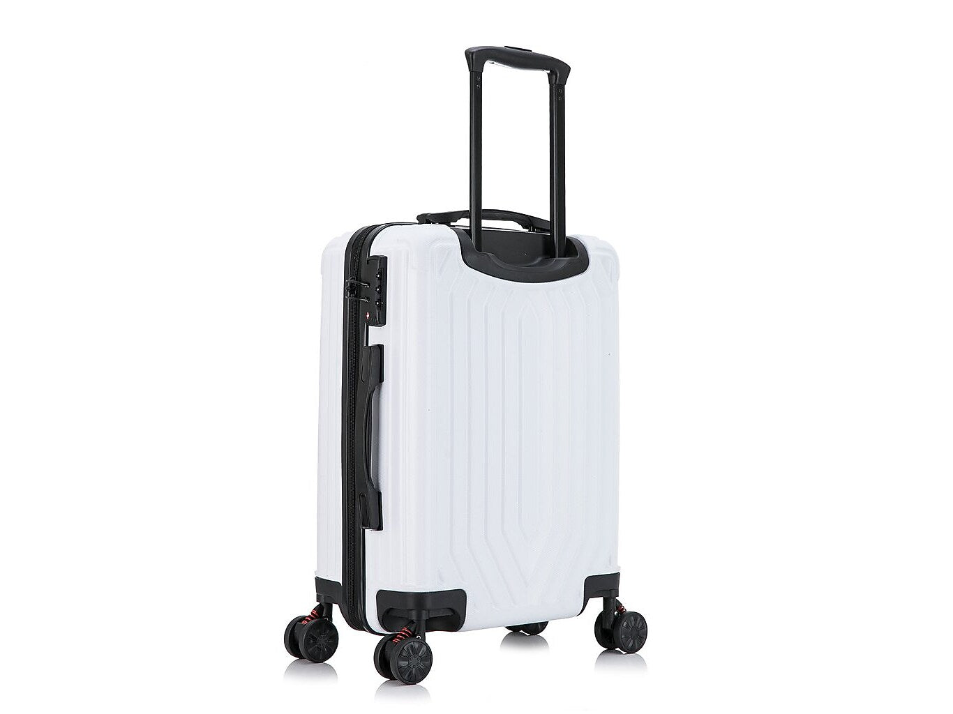 DUKAP Stratos 21.65" Hardside Carry-On Suitcase, 4-Wheeled Spinner, TSA Checkpoint Friendly, White (DKSTR00S-WHI)
