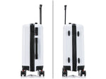 DUKAP Stratos 21.65" Hardside Carry-On Suitcase, 4-Wheeled Spinner, TSA Checkpoint Friendly, White (DKSTR00S-WHI)
