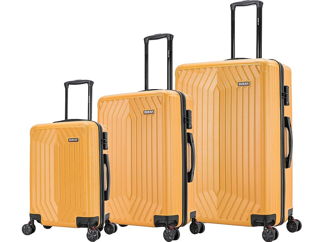 DUKAP Stratos Hardside Spinner Luggage Set, TSA Checkpoint Friendly, Terracota (DKSTRSML-TER)