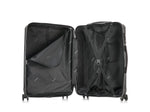 DUKAP Stratos 24" Hardside Suitcase, 4-Wheeled Spinner, TSA Checkpoint Friendly, Black (DKSTR00M-BLK)