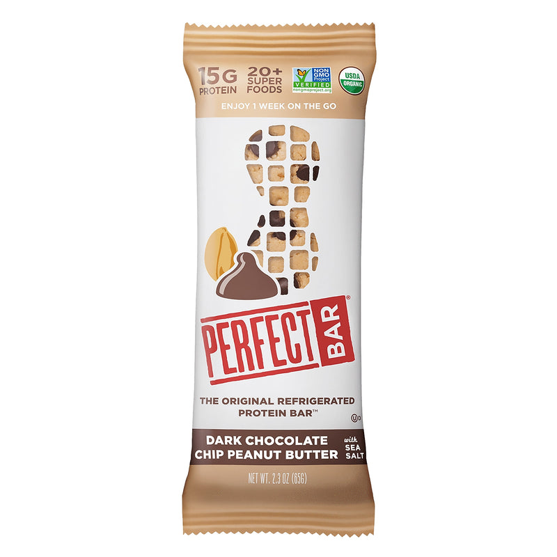 Perfect Snacks Gluten Free Dark Chocolate and Peanut Butter Protein Bar, 2.3 oz., 16 Bars/Box (307-00247)