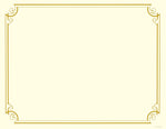 Great Papers Golden Scroll Frame Foil Certificates, 8.5" x 11", Beige/Gold, 12/Pack (2011859)