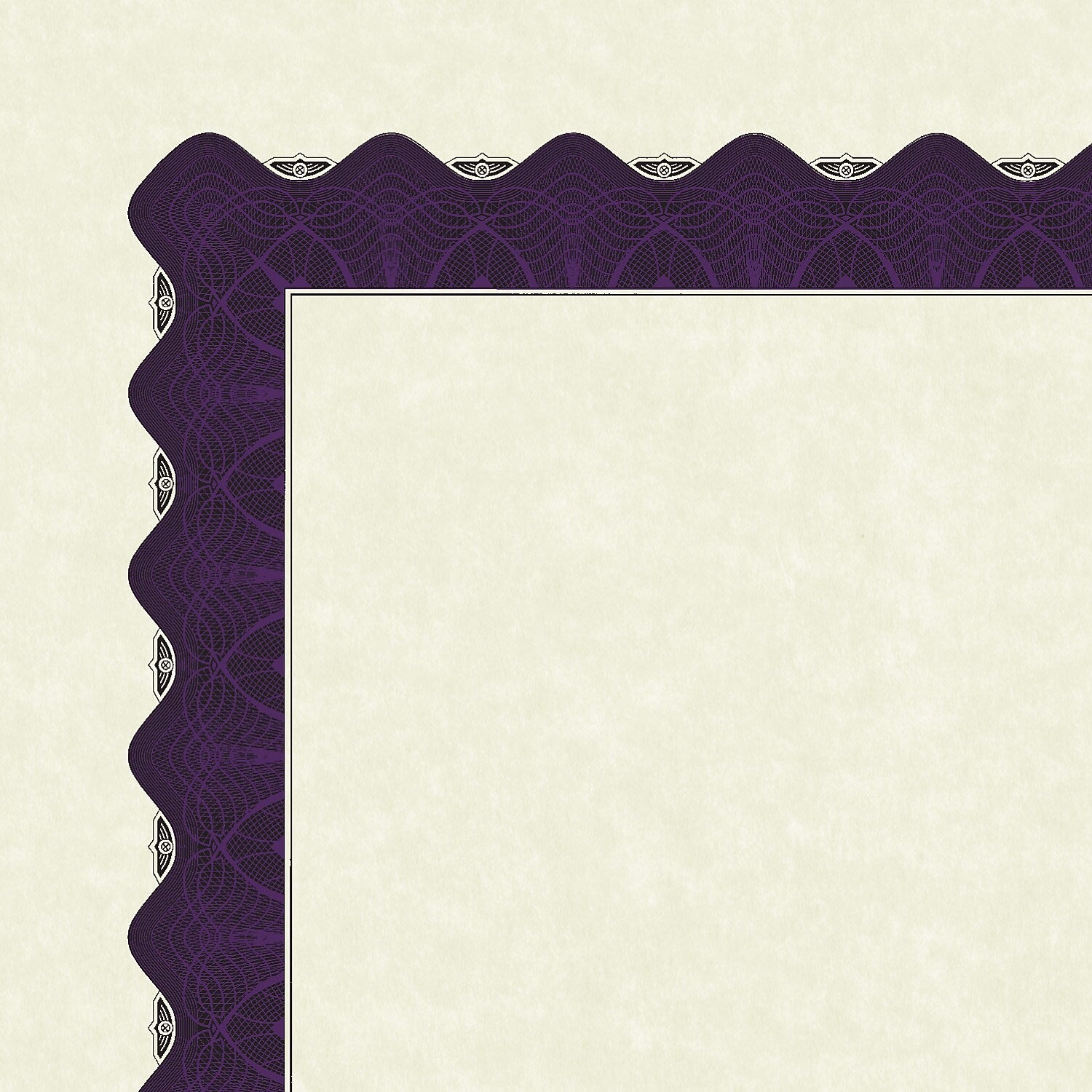 Great Papers Matte Certificates, 8.5" x 11", Beige/Purple, 100/Pack (961021)
