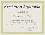 Great Papers Channel Border Foil Certificates, 8.5" x 11", Beige/Gold, 15/Pack (963007)