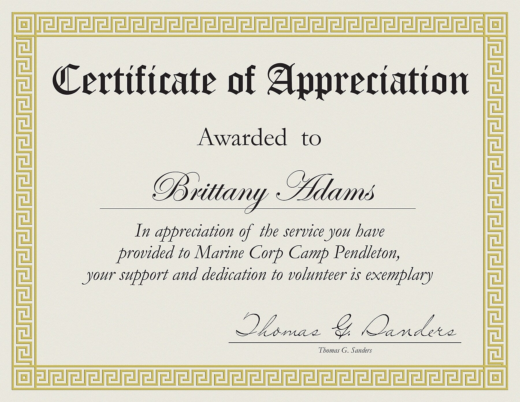 Great Papers Channel Border Foil Certificates, 8.5" x 11", Beige/Gold, 15/Pack (963007)