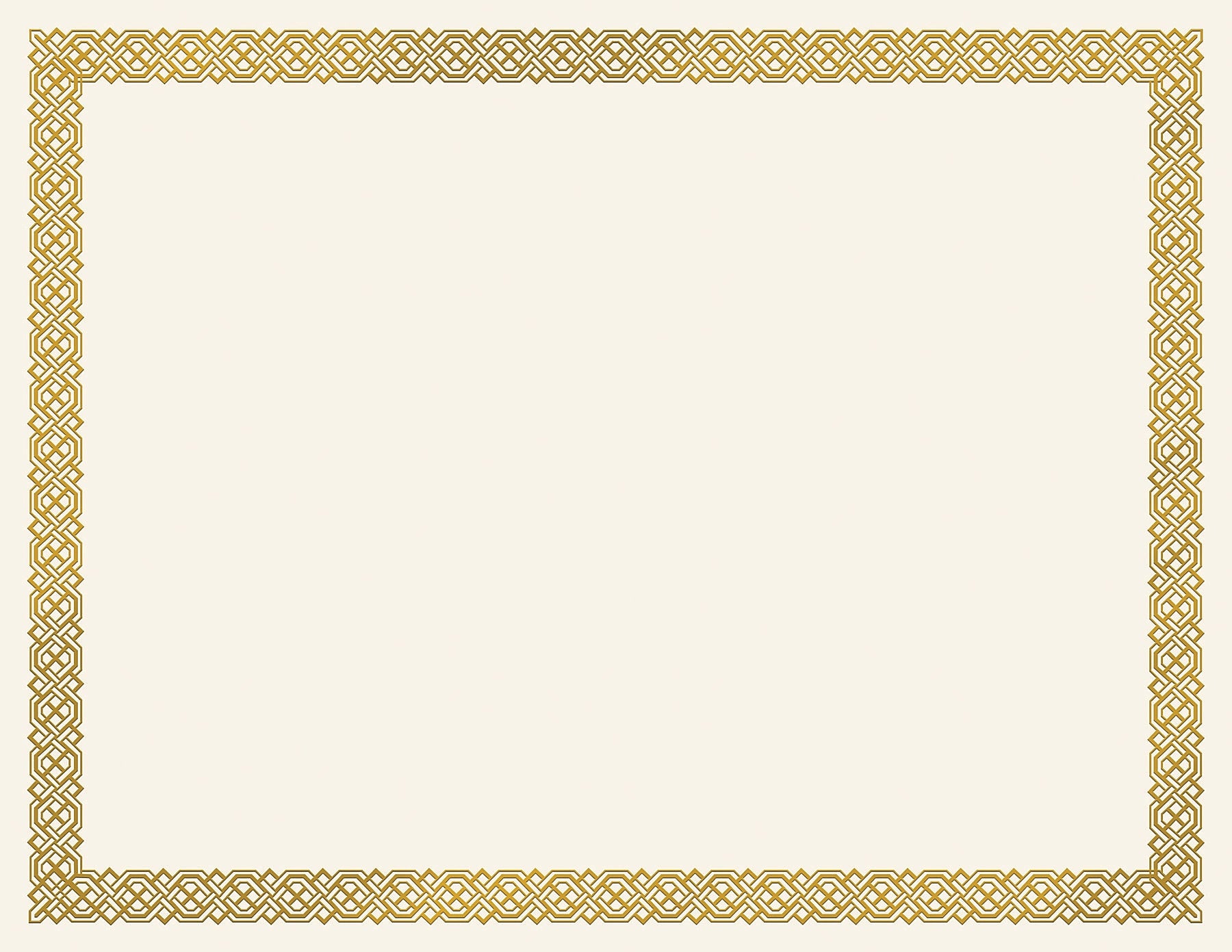Great Papers Braided Foil Certificates, 8.5" x 11", Beige/Gold, 15/Pack (963006)