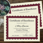 Great Papers Certificates, 8.5" x 11", Beige/Metallic Red, 25/Pack (934125)