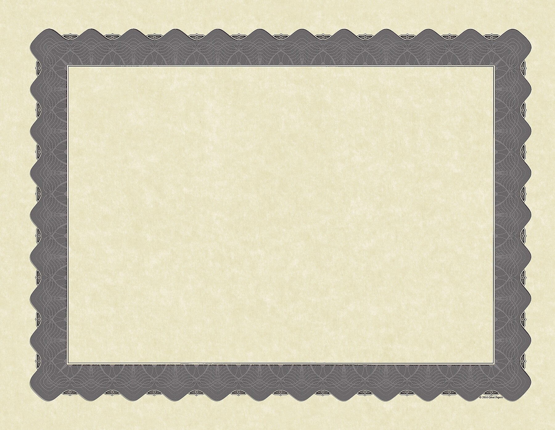 Great Papers Certificates, 8.5" x 11", Beige/Metallic Silver, 25/Pack (934325)