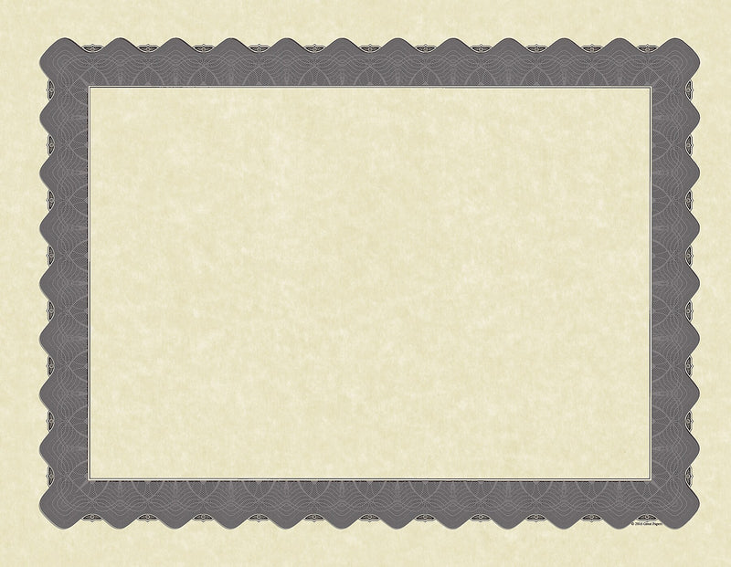 Great Papers Certificates, 8.5" x 11", Beige/Metallic Silver, 25/Pack (934325)