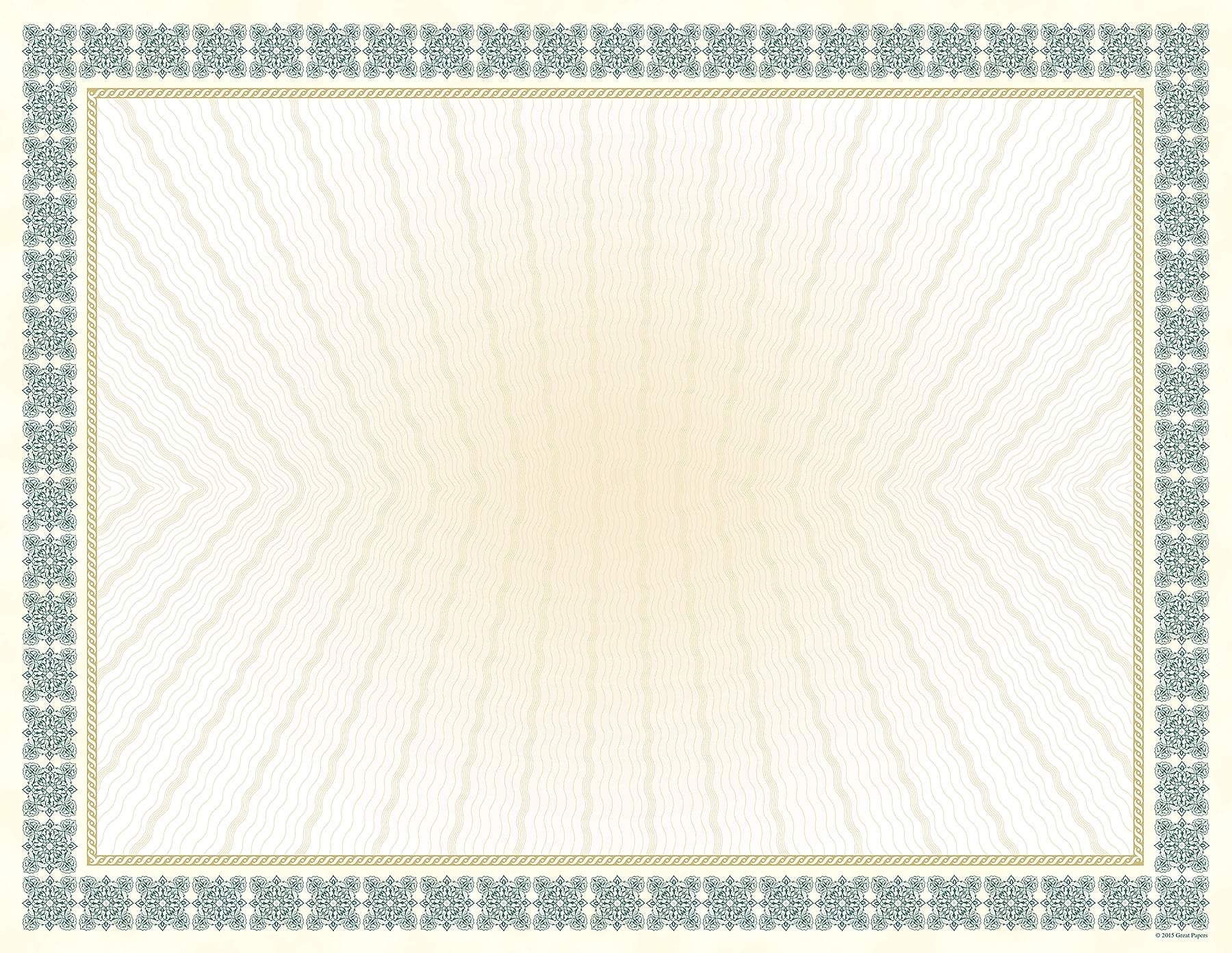 Great Papers Certificates, 8.5" x 11", Westminster Green, 6/Pack (963022)