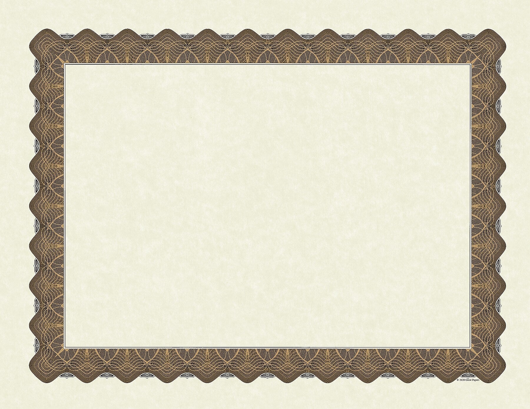 Great Papers Certificates, 8.5" x 11", Beige/Metallic Gold, 25/Pack (934025)
