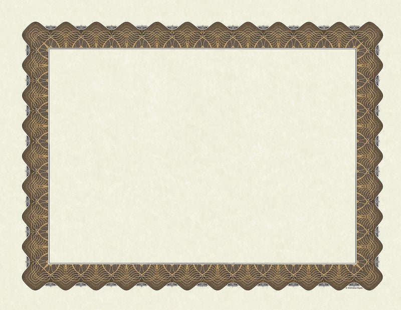 Great Papers Certificates, 8.5" x 11", Beige/Metallic Gold, 25/Pack (934025)