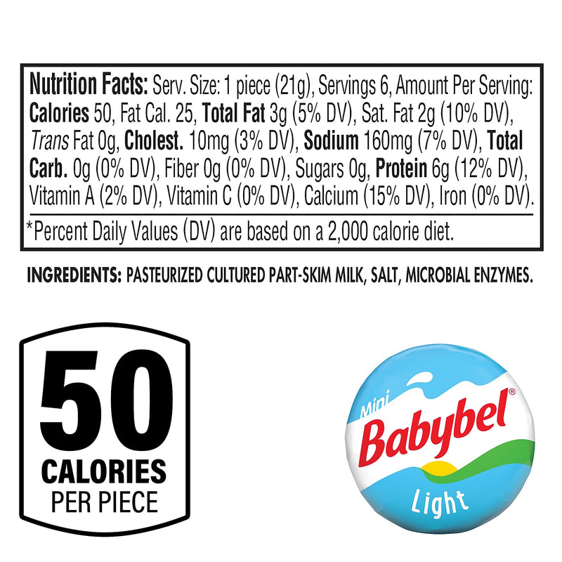 Babybel Mini Light Cheese, 5/Pack (600-00231)