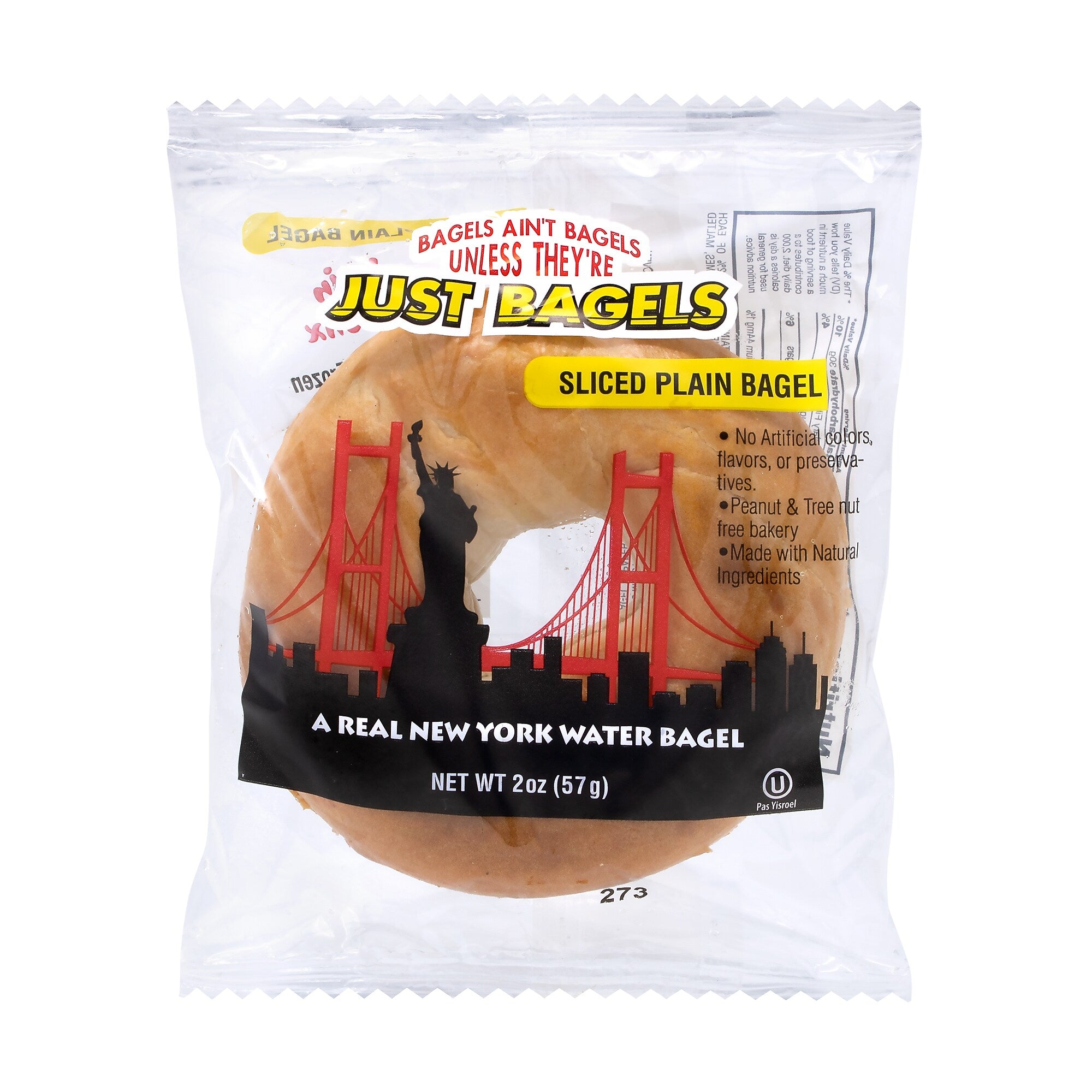 Just Bagel's Mini Plain Bagels, 2 oz., 60/Pack (74367200364)