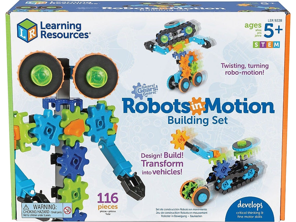 Learning Resources Gears! Gears! Gears! Robots in Motion, Multicolor (LER 9228)