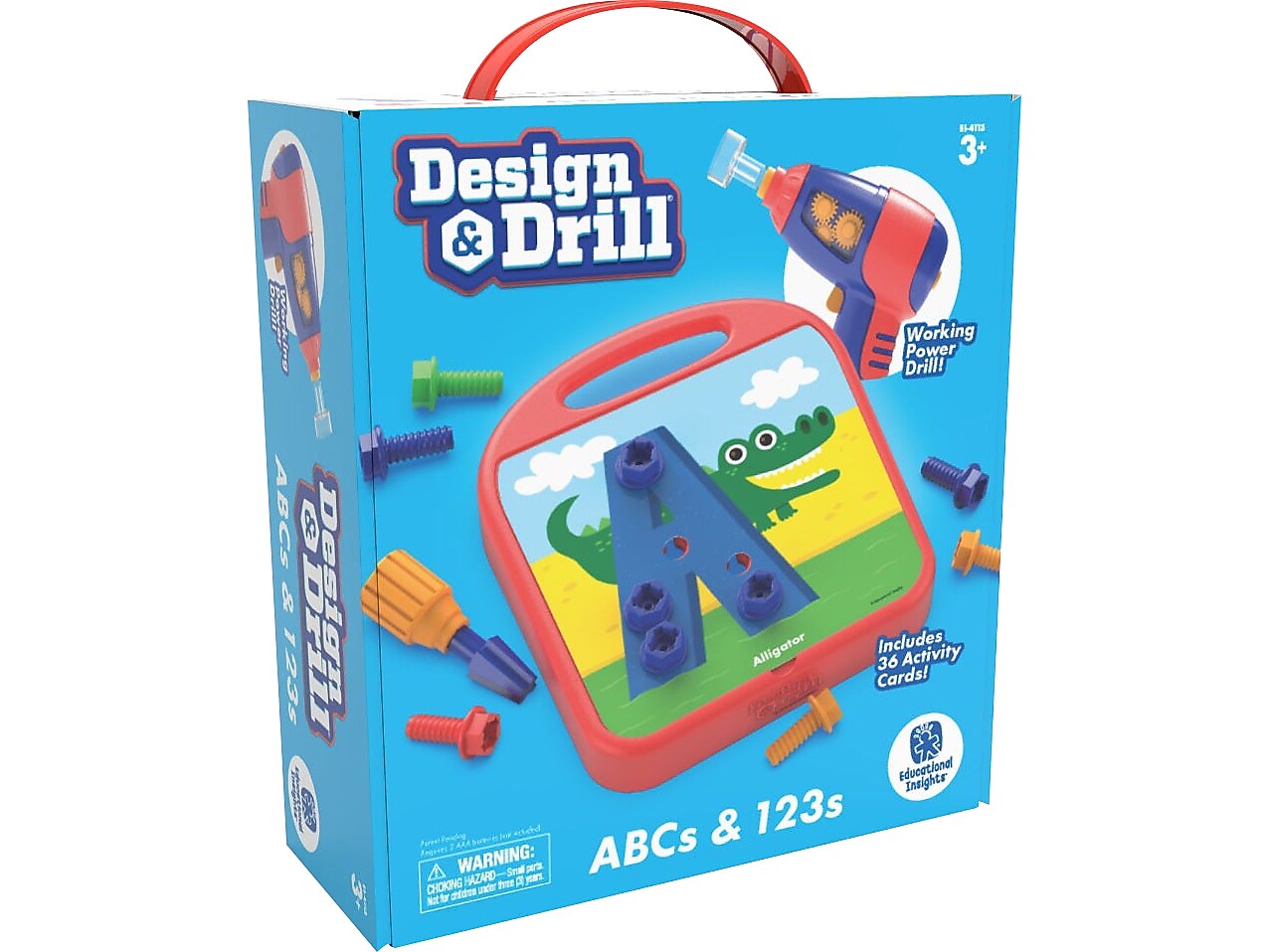 Educational Insights Design & Drill ABCs & 123s, Multicolor, Ages 3+ (4113)