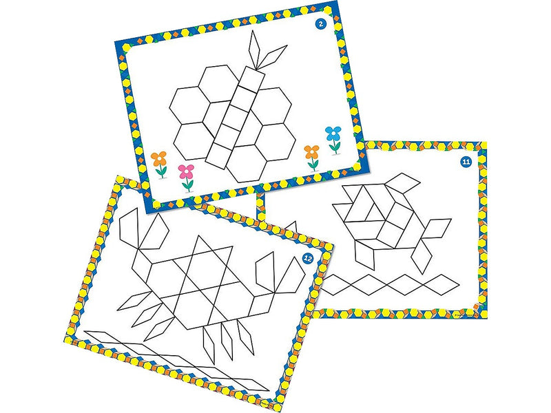 Learning Resources Pattern Block Activity Set, Assorted Colors (LER 6134)