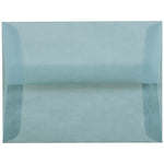 JAM Paper A2 Translucent Vellum Invitation Envelopes, 4.375 x 5.75, Ocean Blue, 25/Pack (PACV602)