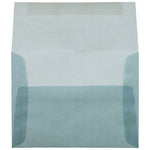 JAM Paper A2 Translucent Vellum Invitation Envelopes, 4.375 x 5.75, Ocean Blue, 25/Pack (PACV602)
