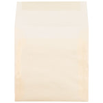 JAM Paper 5.5 x 5.5 Square Translucent Vellum Invitation Envelopes, Spring Ochre Ivory, 25/Pack (1591909)