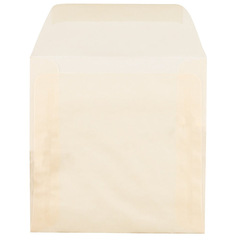 JAM Paper 6 x 6 Square Translucent Vellum Invitation Envelopes, Spring Ochre Ivory, 25/Pack (PACV510)